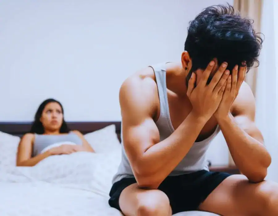 Image of upset man in need of erectile dysfunction treatment Milton Keynes